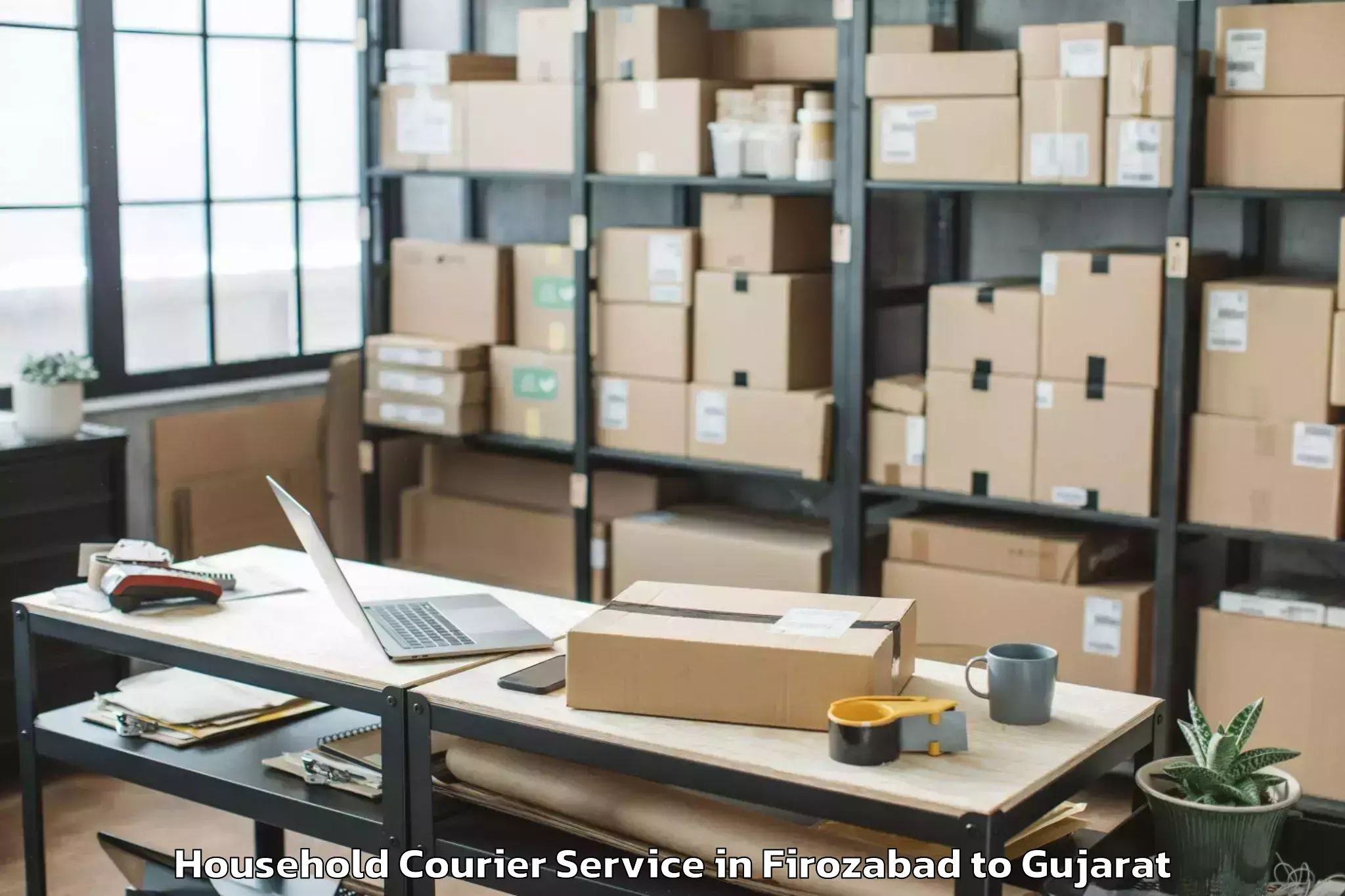 Firozabad to Modasa Household Courier Booking